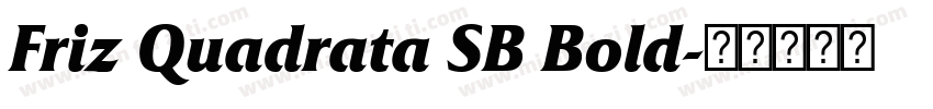 Friz Quadrata SB Bold字体转换